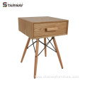 Solid Wood Side Table With Drawer